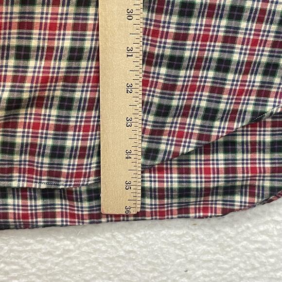 Ralph Lauren Shirt Mens 3XLT Tall Red Green Plaid Classic Fit Button Down Pony - Picture 9 of 10